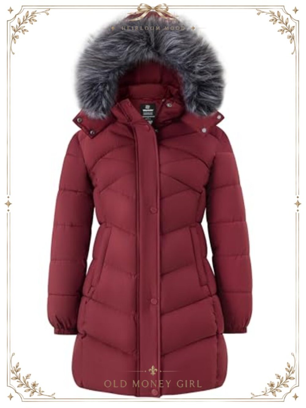 Waterproof Quilted Puffer Jacket Faux Fur Hood Long Winter Coat